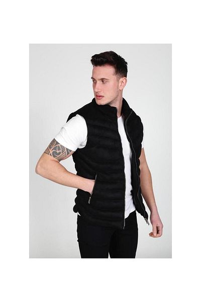 CLASSİCS MEN Мъжки велурени жилетки с цип Xavir Slim Fit 7194