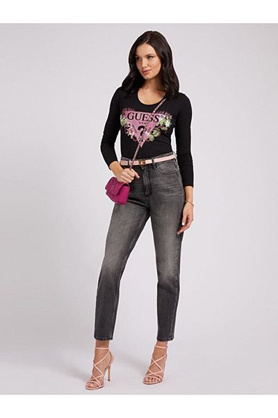 Guess Mom Jean Women's Gray Jeans W2Ya21D4Qd2-Augr
