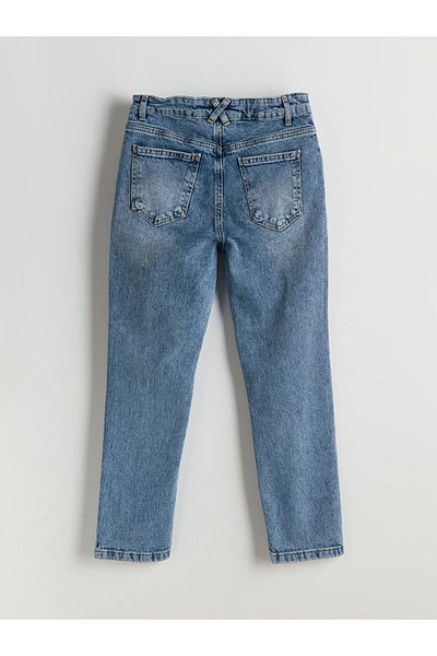 LC Waikiki Girl's Jeans Pants with Adjustable Elastic Waist