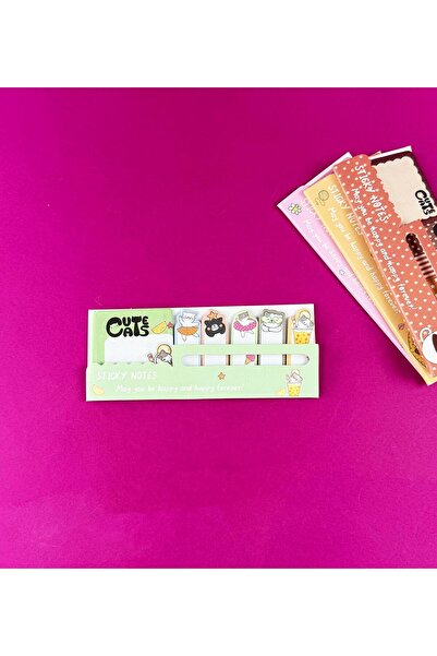 Gift Moda Kedi Tasarımlı Post-it
