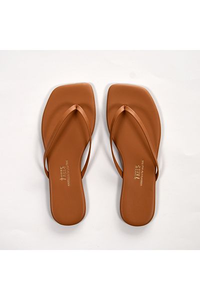 Tkees Women's Camel Square Toe Daily Stylish Slippers