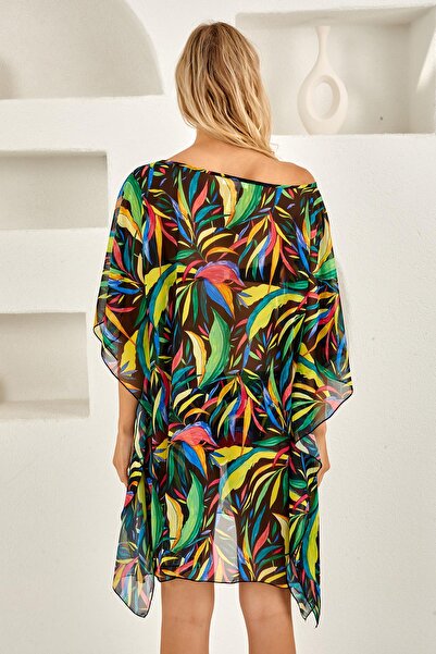 LAPIENO Round neck poncho pareo 4807