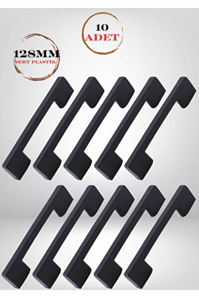 ALPAKS Köprü Plastik 128 Mm Siyah Mobilya Çekmece Köprü Kulp 10'lu Paket – Da...