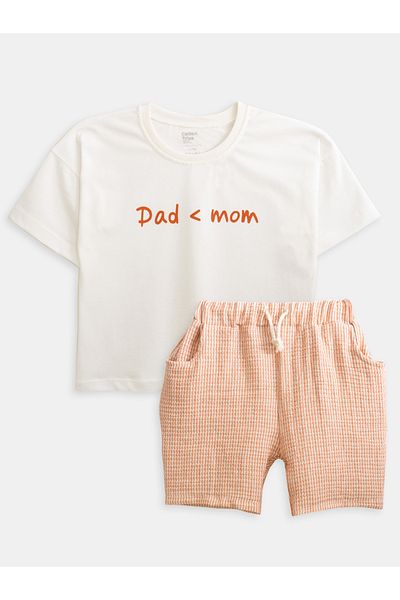 Cotton Trips Muslin Shorts T-Shirt Bicycle Printed Summer Suit 2-7 Years