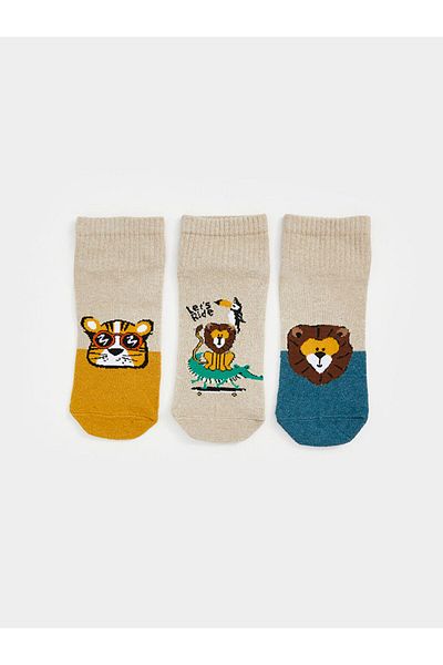 LC Waikiki New Season Patterned Children's Sock Socks - Men's 7-Piece S5Ac08Z4