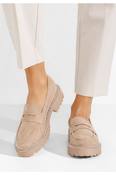 B T Shoes Mocasini cu talpa groasa Tirra V2 kaki