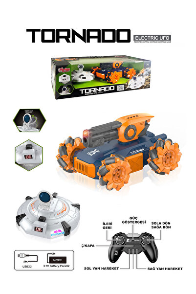 hediyecik Rc Multiplayer 2'li Ufo Avcısı Akrobat Tank Araba Uzaktan Kumandalı...