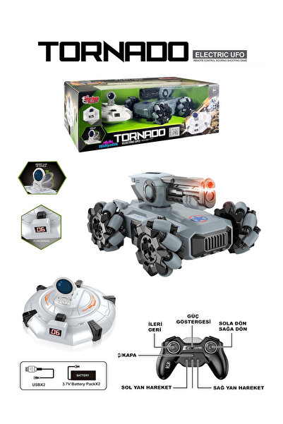 hediyecik Rc Multiplayer 2'li Ufo Avcısı Akrobat Tank Araba Uzaktan Kumandalı...