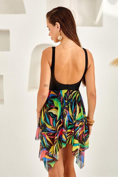 LAPIENO Rochie detaliată din tul Costum de baie 4120