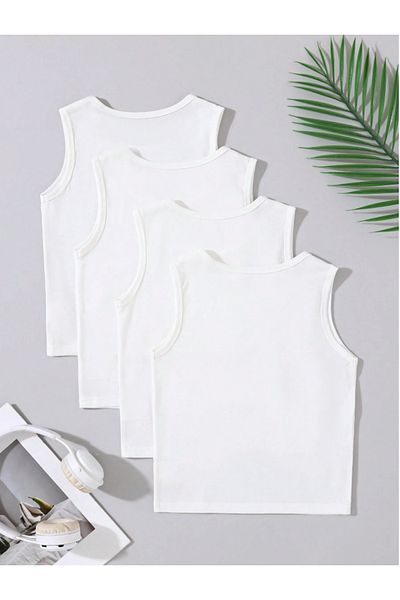 elmas kids Tricou pentru băiat, 100% bumbac, pachet de 4