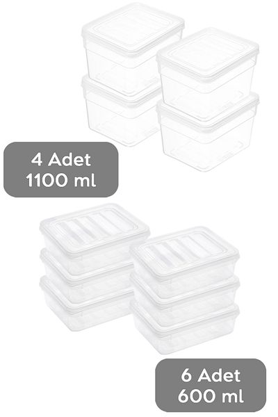 Meleni Home 10-Piece Deep & Shallow Food Set - Shocked Lid & Microwave Compatible