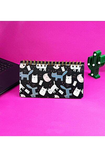 Gift Moda Kedi Desenli Masa Üstü Tarihsiz Planlayıcı