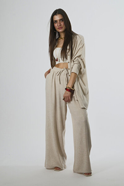 ABBRA Women's Judge Collar Elastic Waist Pocket Suit