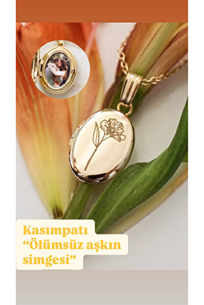 ZAFERİNAN Kişiye Özel Gümüş Kapaklı Fotoğraflı Kolye