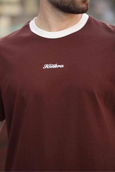 Madmext Ανδρικό T-shirt Bitter Brown με στάμπα 100% βαμβάκι E7135