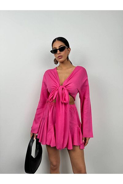 lovebox Új szezon női rakott különleges kialakítású miniszoknya 23S02004
