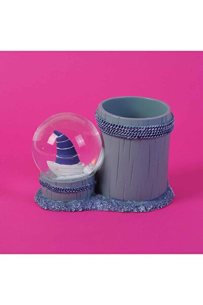 hak-iş oyuncak Büyük Boy Işıklı Müzikli Kalemlikli Kar Küresi