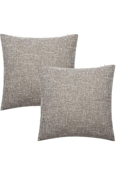Tan.Tomi Set 2 fete de perna Tan.Tomi, imitatie in, gri, 45 x 45 cm