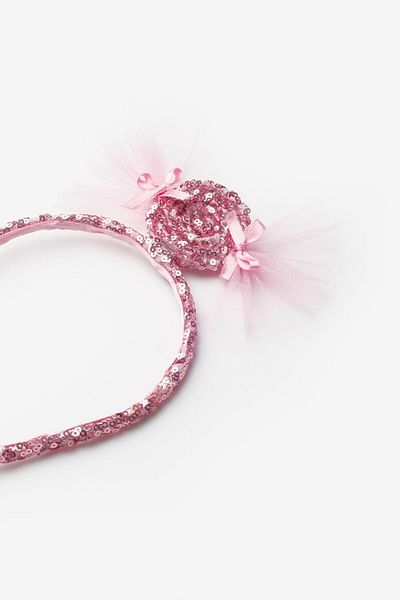 Le Mabelle Pink Sequin Candy Figured Girl's Crown