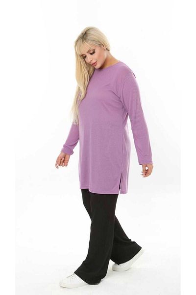 LİKRA Women's Plus Size Slit Camisole Tunic