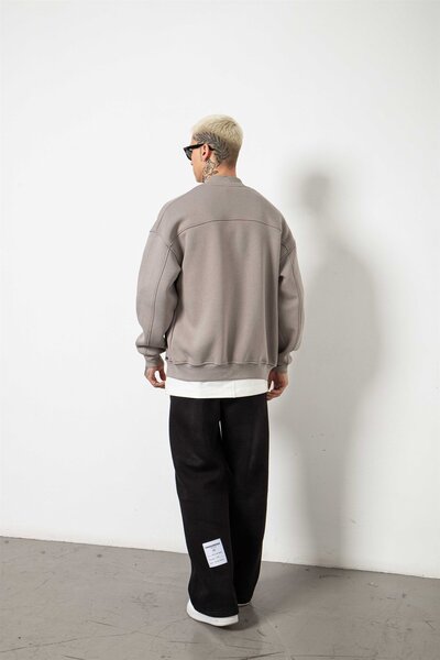 Machinist Льодово-сіре пальто великого розміру на застібках-блискавках