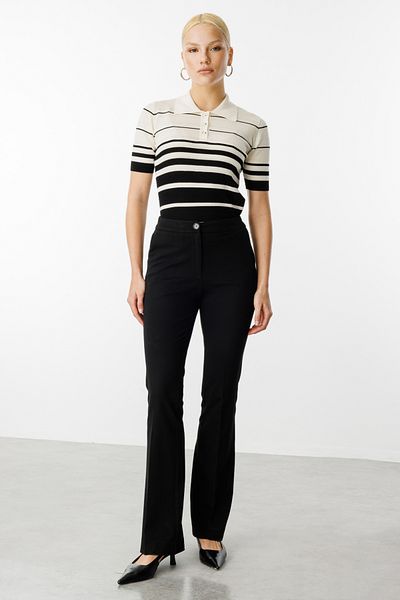 Ekol Wide Leg Trousers with Elastic Waist