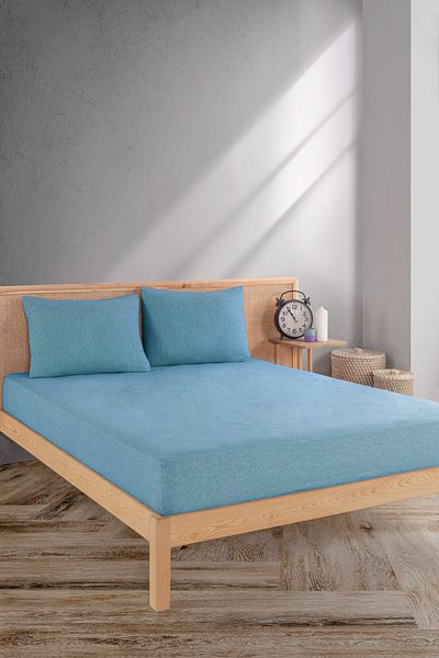 MYLASA HOME |   Premium |   100% Cotton Double Elastic Bed Sheet Set