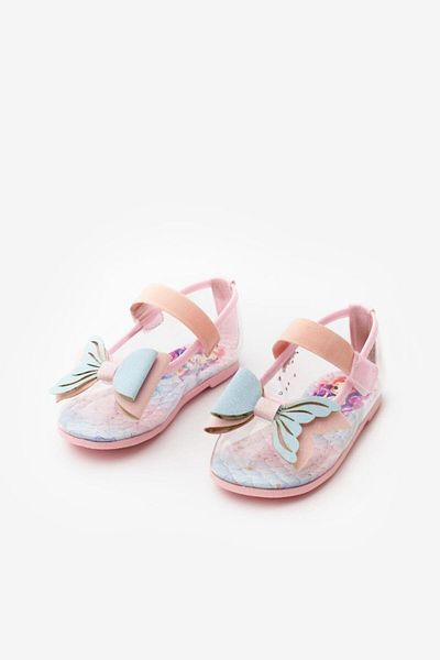 Le Mabelle Powder Mermaid Bow Transparent Girls' Shoes