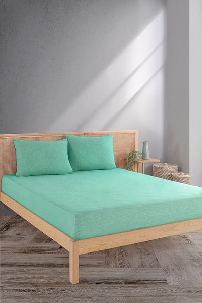MYLASA HOME |   قسط |   طقم ملاءات مزدوجة مطاطية مصنوعة من القطن بنسبة 100%