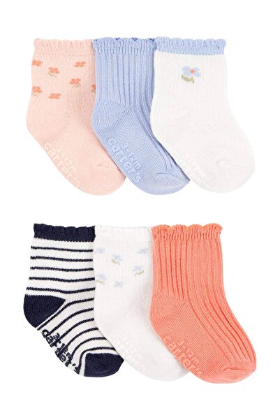 Carter's Baby Girl Socks Set 6 Pack