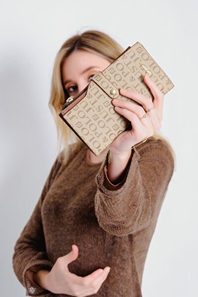 Just Polo Yeni Sezon Kadın Cüzdanı Monogram Kumaş