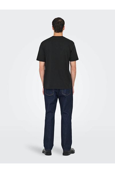 Only & Sons Μπλούζα Onsdawson Reg Ss Tee Vd Siyah Erkek 22033190