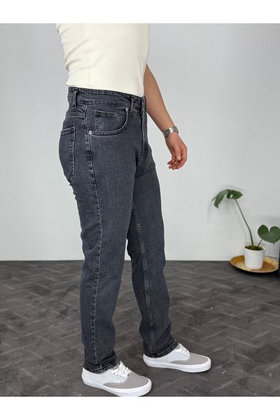 T&M Vertino Waiting Pattern - Trousers with Mixed Shapes in Anthracite Ottonal