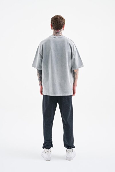 Machinist Ανδρικό μπλουζάκι Luxury Basic Washed Oversize Grey T-shirt
