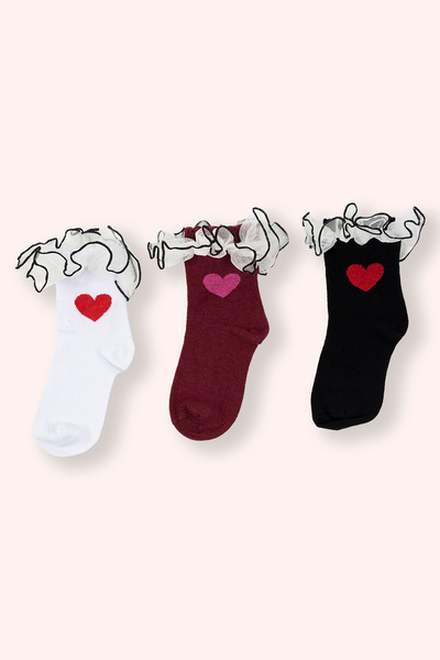 Panço Kız Çocuk Dantelli Çorap Seti