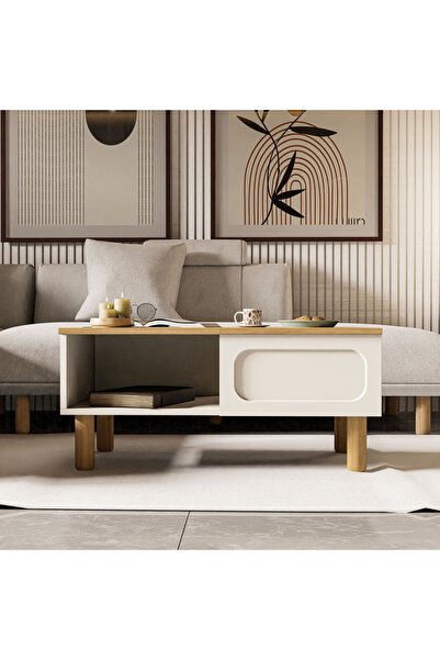 Mezza 2100 Monza (Membran) Bohem Orta Sehpa Sepet-Beyaz