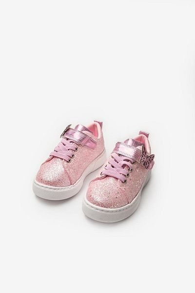 Le Mabelle Pink Butterfly Detailed Girl's Sports Shoes