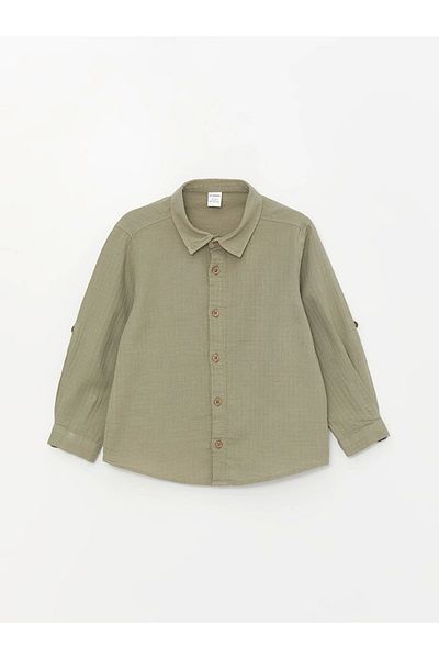 LC Waikiki قميص LCW Kids أخضر بأكمام طويلة للأطفال الرضع