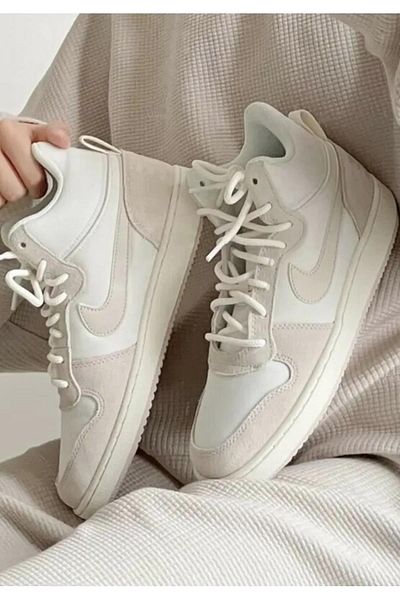 Nike Γυναικεία αθλητικά παπούτσια Court Borough Mid - Κρέμα
