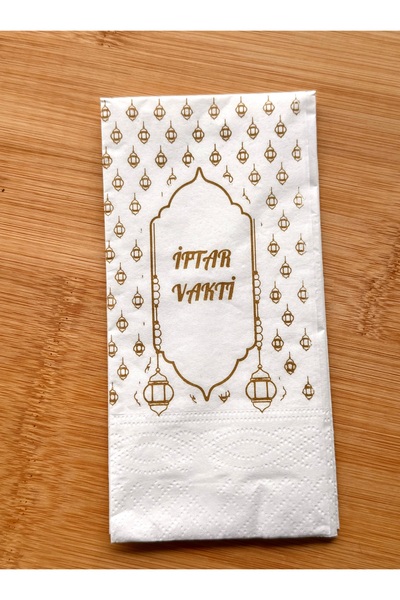 MİMOZA PARK 50 Adet Konuşan Sunumluk Dekor Motto Peçete İftar Vakti Dekoratif...