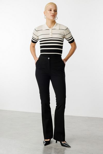 Ekol Wide Leg Trousers with Elastic Waist