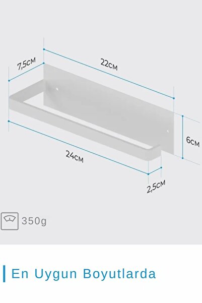 DeYiDo Yapışkanlı Metal Kağıt Havlu Peçetelik Pratik Yapışkanlı Demir Askılık Havluluk Banyo Mutfak Askısı