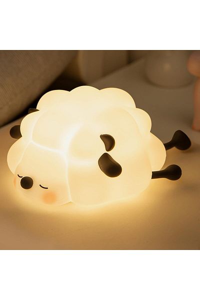 AWH Rechargeable LED Night Light for Kids, 3-Level Dimmable, Silicone Touch Lamp with Timer