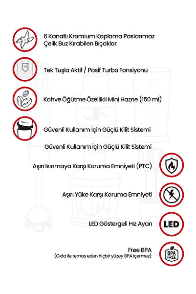 Relux RHB7130 Blender Set (5in1) 1300 Watt