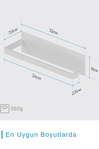 DeYiDo Yapışkanlı Metal Kağıt Havlu Peçetelik Pratik Yapışkanlı Demir Askılık Havluluk Banyo Mutfak Askısı