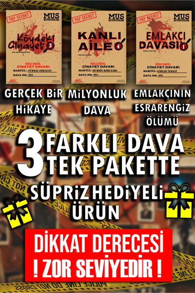 Detective Game 3 Different Case Files One Pack Murder Solving Killer Who's Guilty Game is gifted