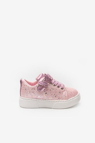 Le Mabelle Pink Butterfly Detailed Girl's Sports Shoes