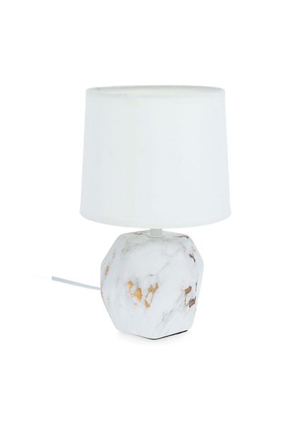 micasa 60W E27 Scratch-Resistant Single Bulb Illumination Ceramic Table Lamp White