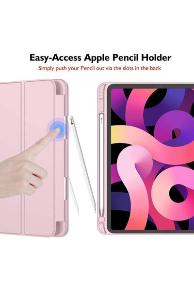 UnDePlus Apple Ipad 11.nesil A16 11inç/10.nesil 10.9inç Uyumlu Kılıf Kalem Bölmeli Smart Case