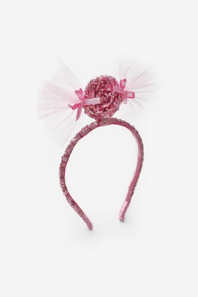 Le Mabelle Pink Sequin Candy Figured Girl's Crown